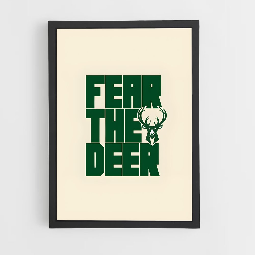 Poster Fear the Deer – affiche Basketball (vue 2)